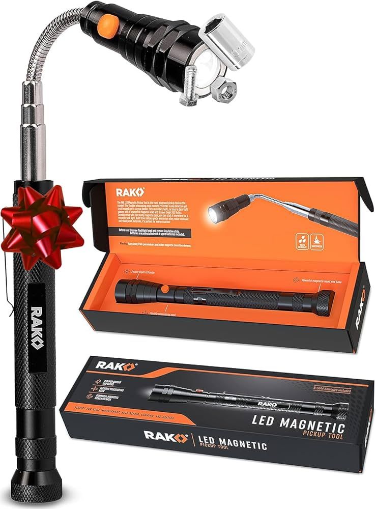 RAK Magnetic Pickup Tool - Christmas Gifts for Men - Telescoping Magnet Pickup Tool with Bright L... | Amazon (US)