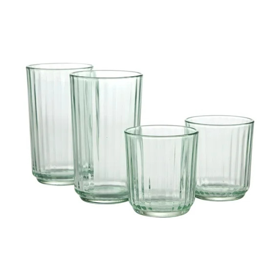 Better Homes & Gardens Panello Green 12-Piece Drinkware Set | Walmart (US)