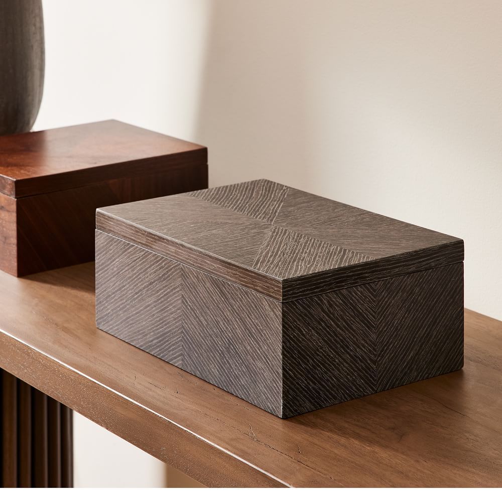 Modern Marquetry Wood Boxes | West Elm (US)