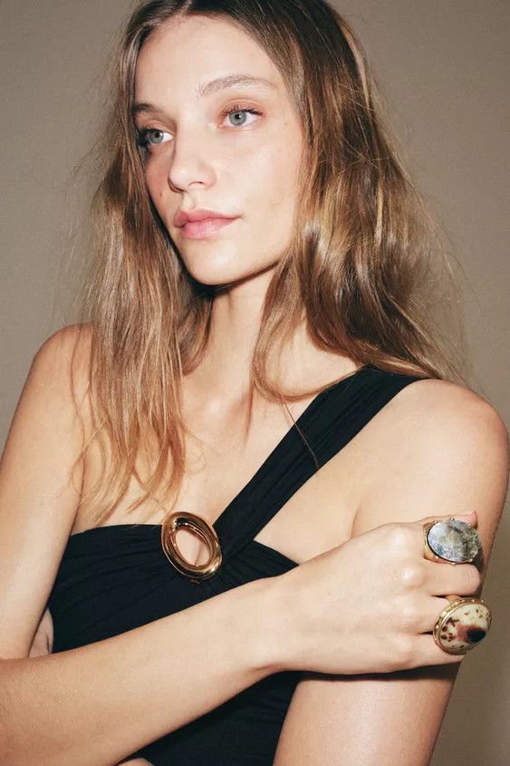 2-PACK METAL SHELL RINGS | Zara Canada