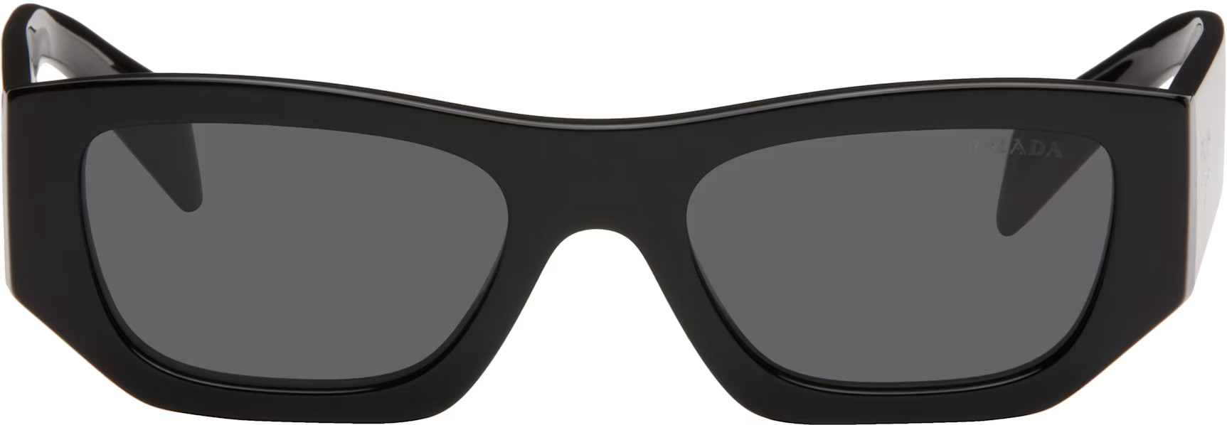 Prada Eyewear - Black Pillow Cat Eye Acetate Sunglasses | SSENSE