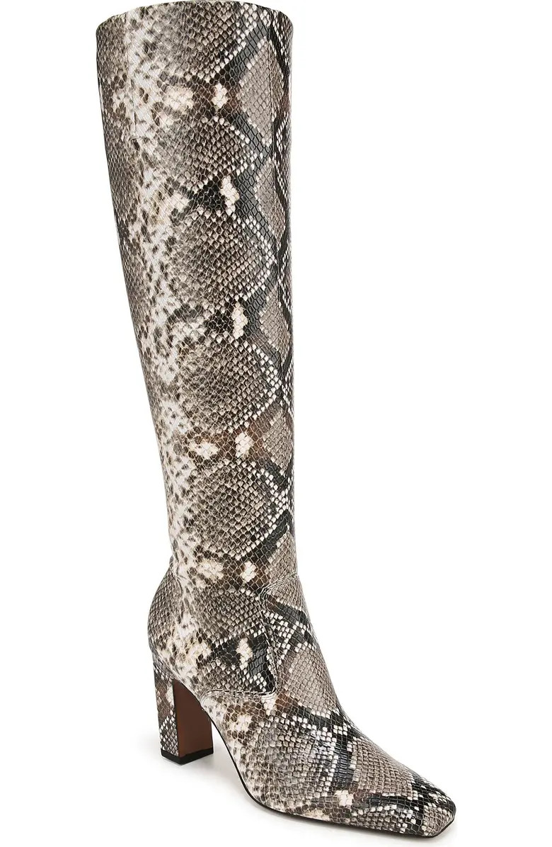 Franco Sarto Bowman Snakeskin Embossed Knee High Boot (Women) | Nordstromrack | Nordstrom Rack