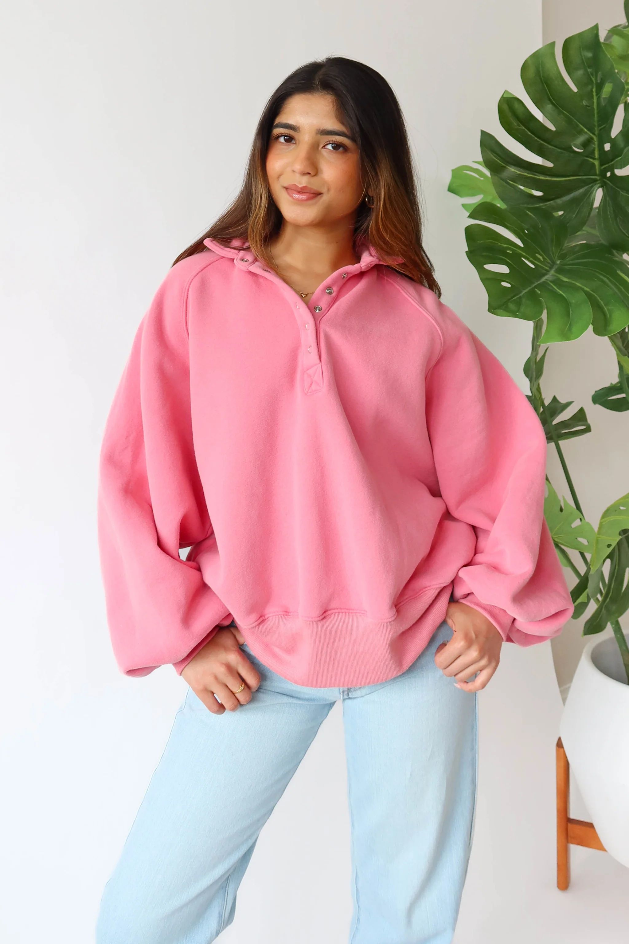 Lennon Sweatshirt in Pink | Grey Bandit