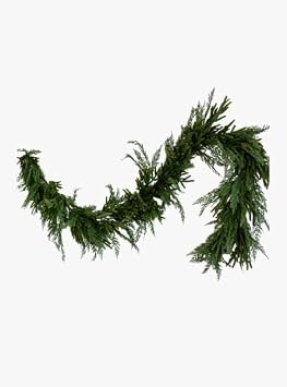 Luxe Norfolk & Cypress Mix Faux Garland – Available in 6 Foot and 9 Foot Lengths (9ft) – Extra-Full Artificial Christmas Garland, Lifelike Greenery for Mantel, Staircase, Table or Holiday Décor | Amazon (US)