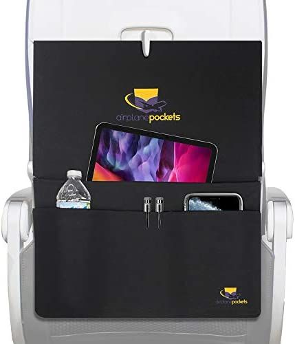 Airplane Pockets – Airplane Tray Table Cover | Seat Back Organizer & Storage for Personal Items | Cl | Amazon (US)