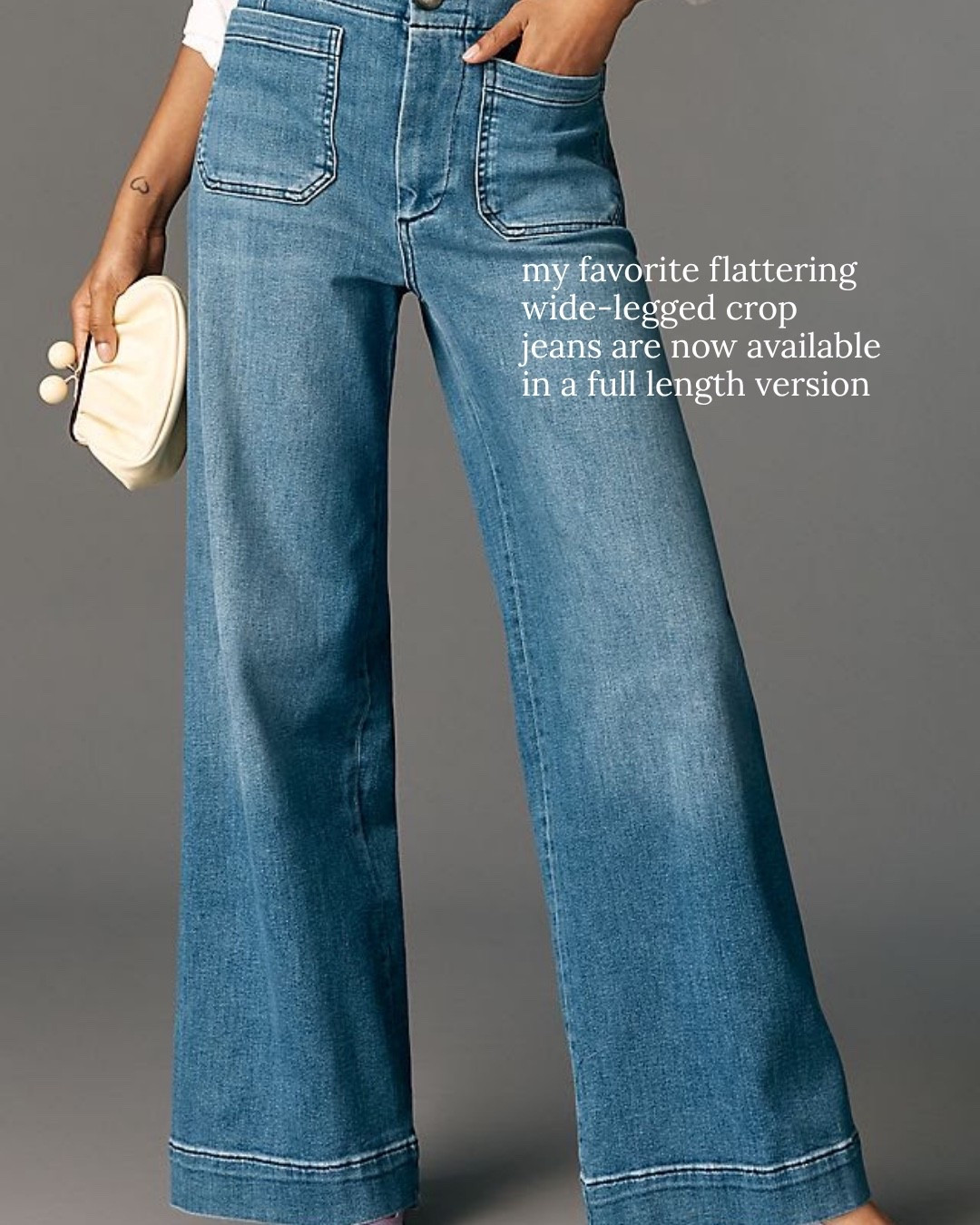 Fave cropped jeans now come full length! So flattering!

Summer fashion, fall fashion, denim, wide leg jeans

#LTKOver40