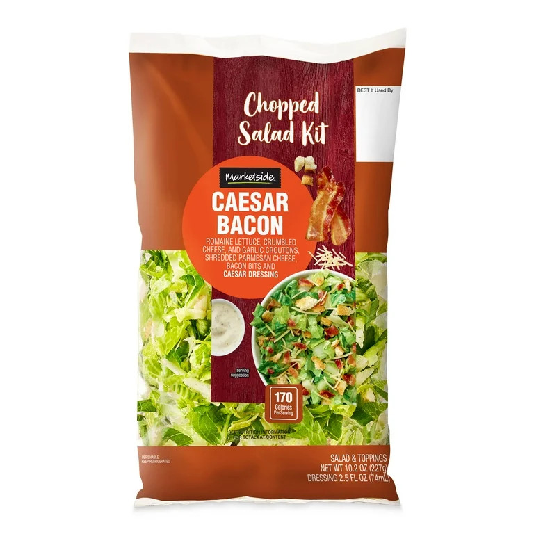 Marketside Caesar Bacon Chopped Salad Kit, 10.2 oz Bag, Fresh | Walmart (US)