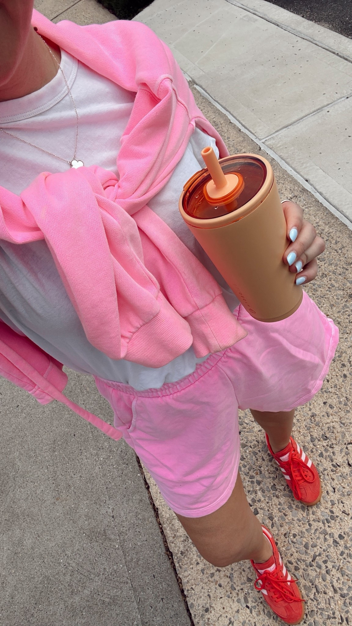 A dopamine kinda outfit 🌸

pink athleisure outfit, casual mom outfit summer, monochrome pink outfit, comfy shorts outfit women, sporty chic outfit, everyday errands outfit, colorful outfit inspo, mom style casual, summer athleisure look, cute comfortable outfits

#LTKootd #LTKActive #LTKSaleAlert