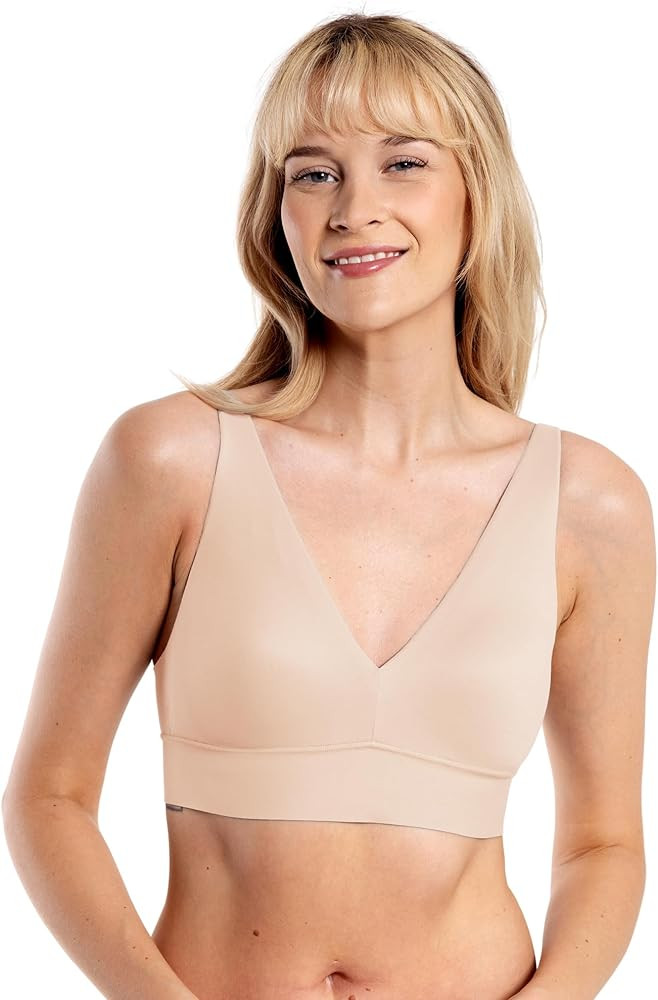 Floatley Cozy Wireless Plunge Bra for Women, Buttery Soft Comfort Seamless Everyday Bra with Embe... | Amazon (US)