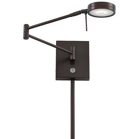 George Kovacs George's Reading Room 1-Light LED Swing Arm Wall Lamp in Bronze | Walmart (US)