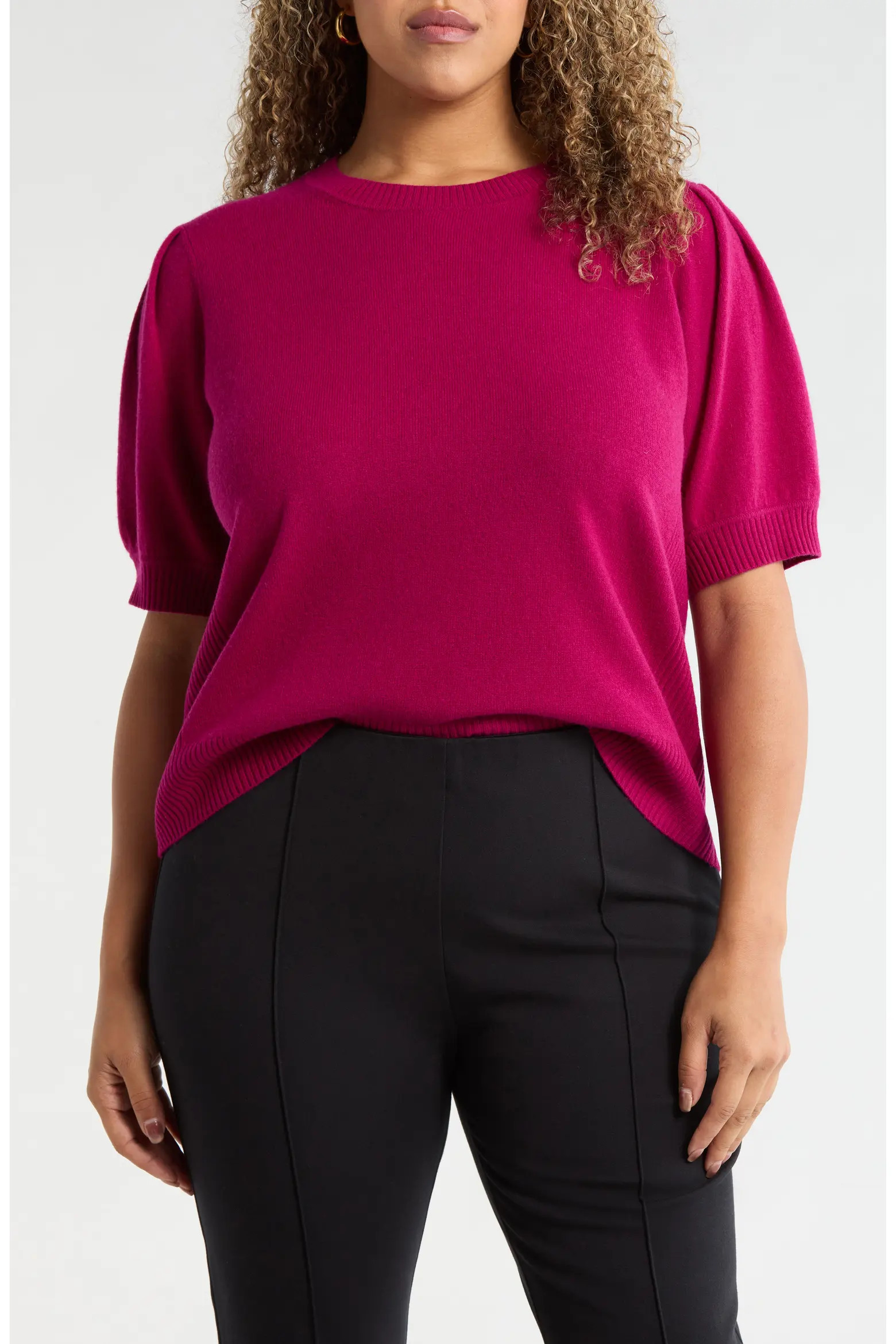 Puff Sleeve Wool & Cashmere Sweater (Women) | Nordstrom | Nordstrom