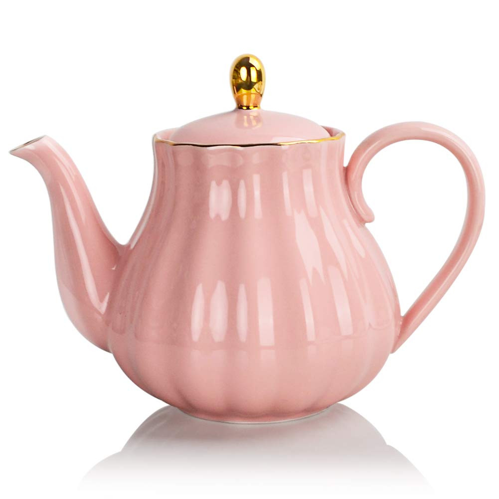 Sweejar Royal Teapot, Ceramic Tea Pot with Removable Stainless Steel Infuser, Blooming & Loose Le... | Amazon (US)