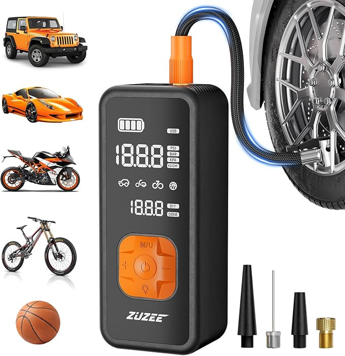 Tire Inflator Portable Air Compressor - 4X Faster Inflation, 150PSI Air Pump for Car Tires with D... | Amazon (US)