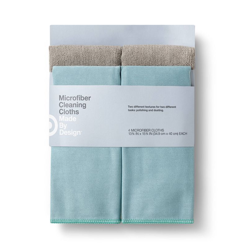 Microfiber Cleaning Cloths - 4ct - Made By Design™ | Target