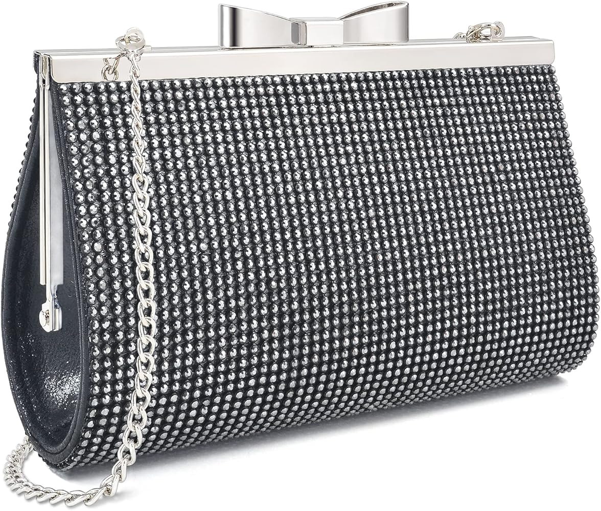 Evening Clutch Bag Cocktail Prom Sparkly Rhinestone Crystal Bride and Bridesmaid Wedding Party Fo... | Amazon (US)