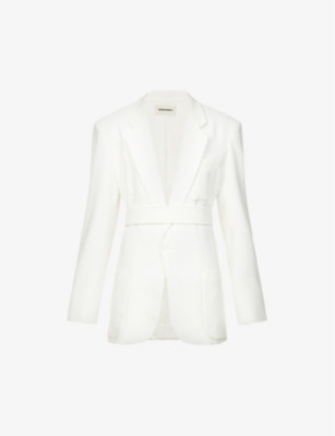 Oversized belted stretch-woven blazer | Selfridges