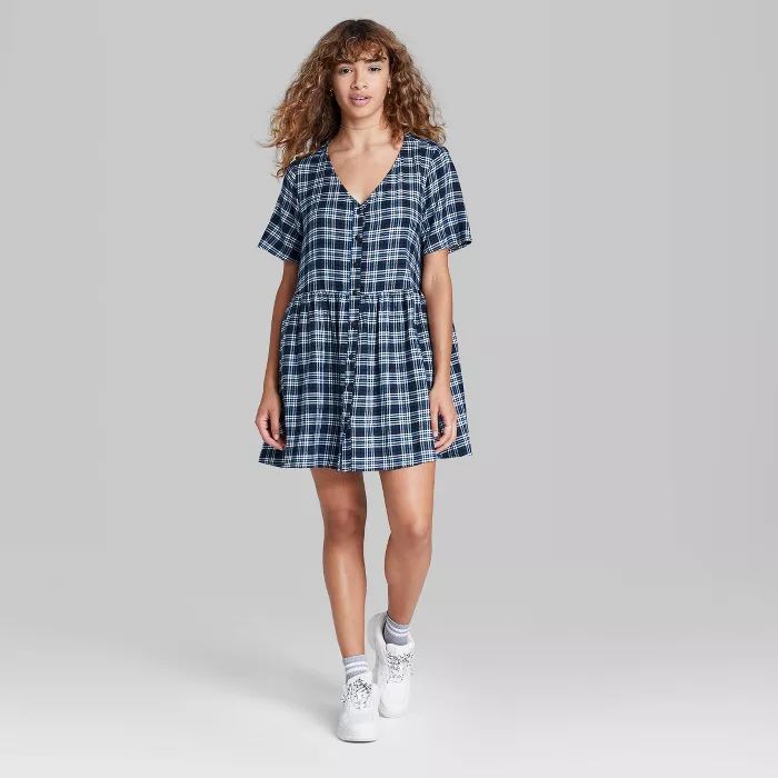 Women's Short Sleeve Button-Front Woven Shirtdress - Wild Fable™ | Target