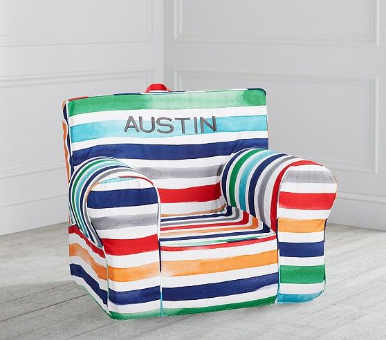 Jordan Stripe Print Anywhere Chair® | Pottery Barn Kids