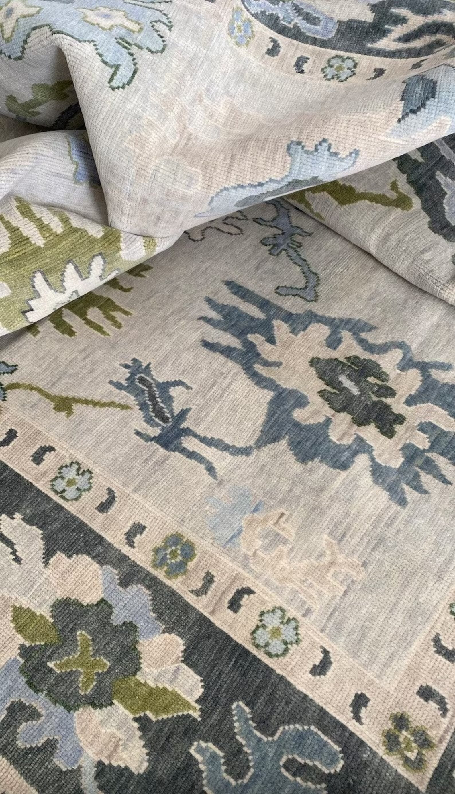 Oushak Made to Order (In Any Size!!!!!) Geometric Knotted Modern Oushak rug/ large area rug/paste... | Etsy (US)