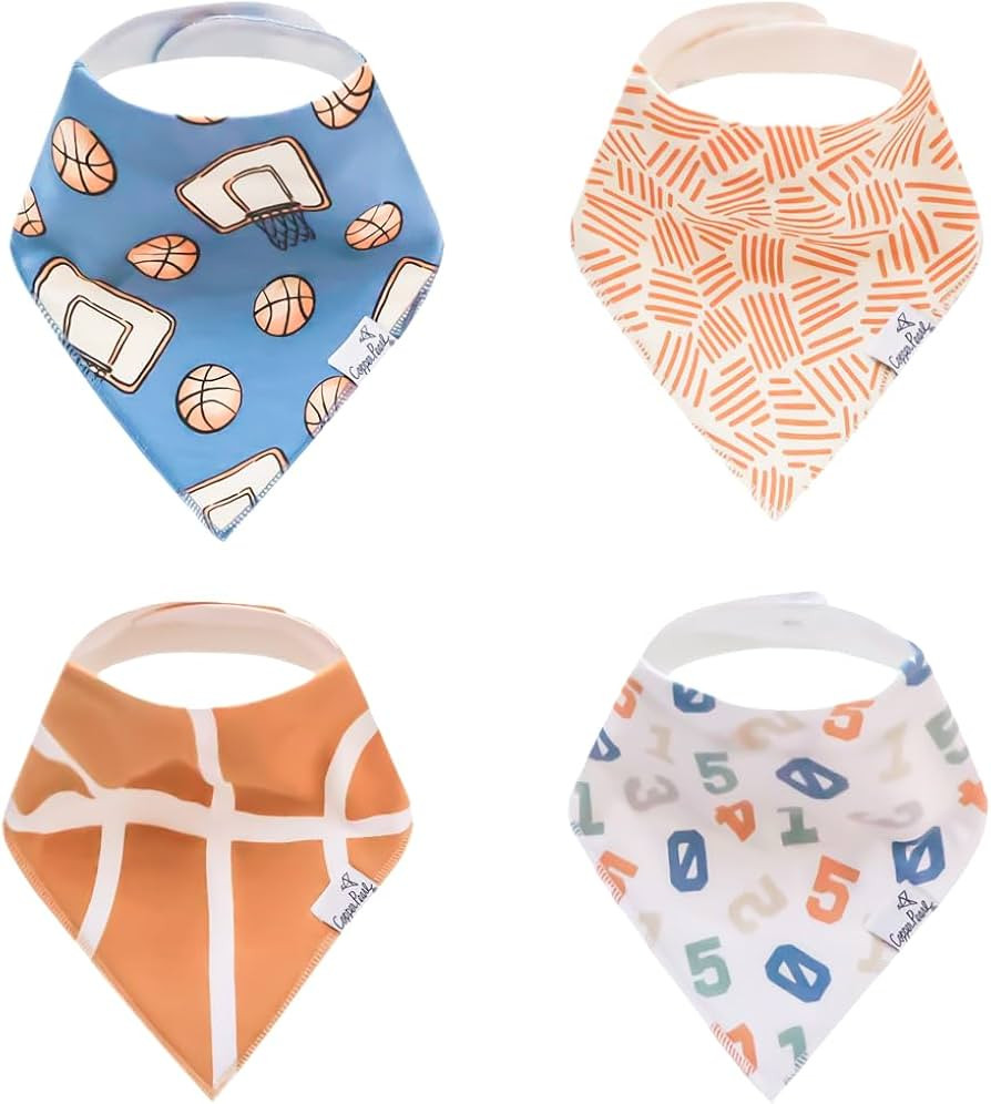Copper Pearl Baby Bandana Drool Bibs for Drooling and Teething 4 Pack Gift Set Dunk | Amazon (US)
