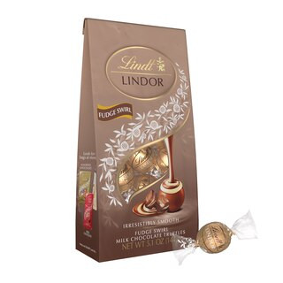 Lindt LINDOR Fudge Swirl Milk Chocolate Candy Truffles, Chocolates with Smooth, Melting Truffle Center, 5.1 oz. Bag | CVS | CVS Health