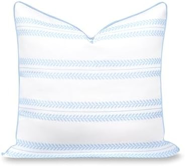 Hofdeco Premium Coastal Grandmillennial Patio Indoor Outdoor Throw Pillow Cover Only, 22"x22" Wat... | Amazon (US)