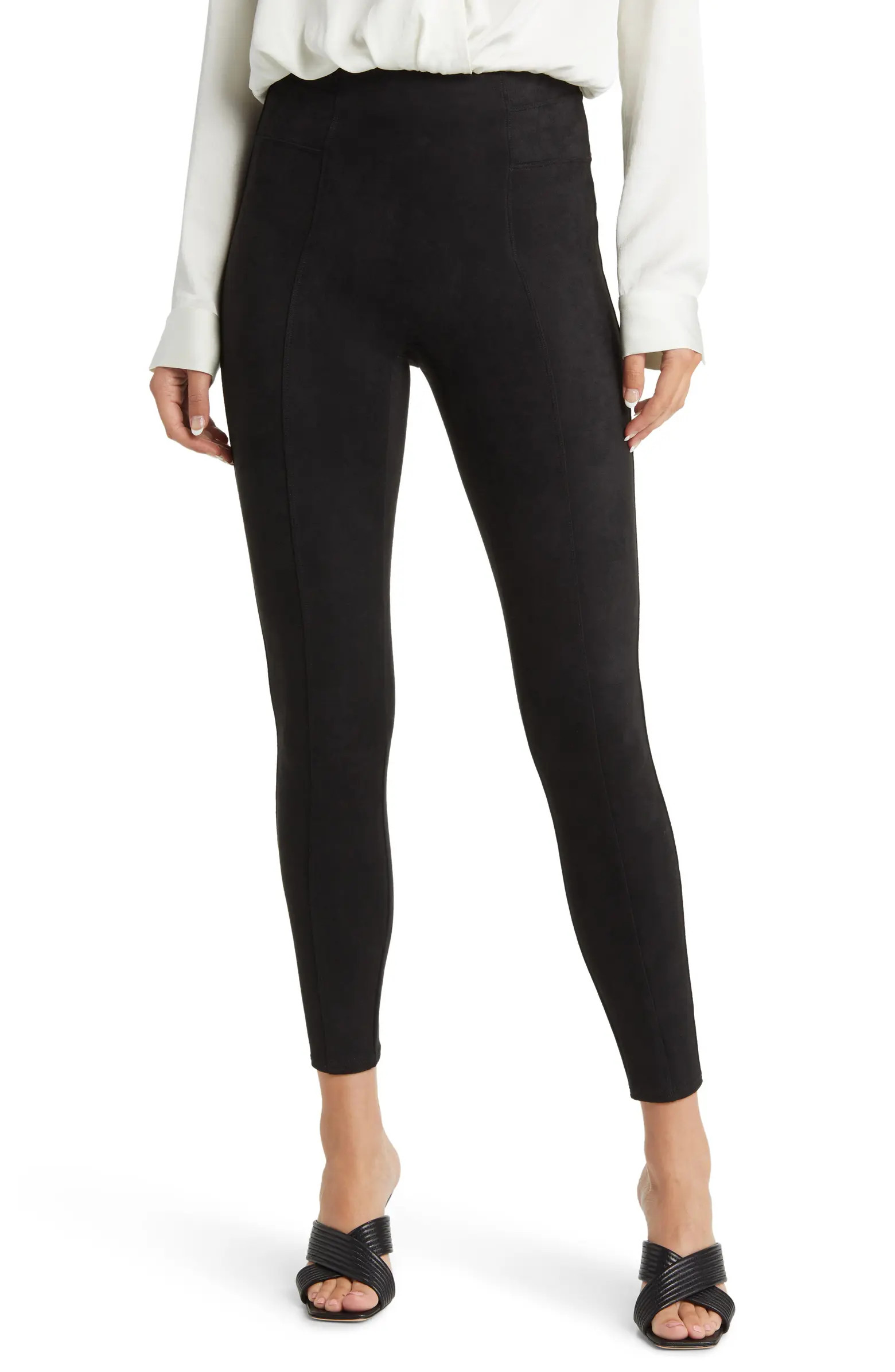 High Waist Faux Suede Leggings | Nordstrom