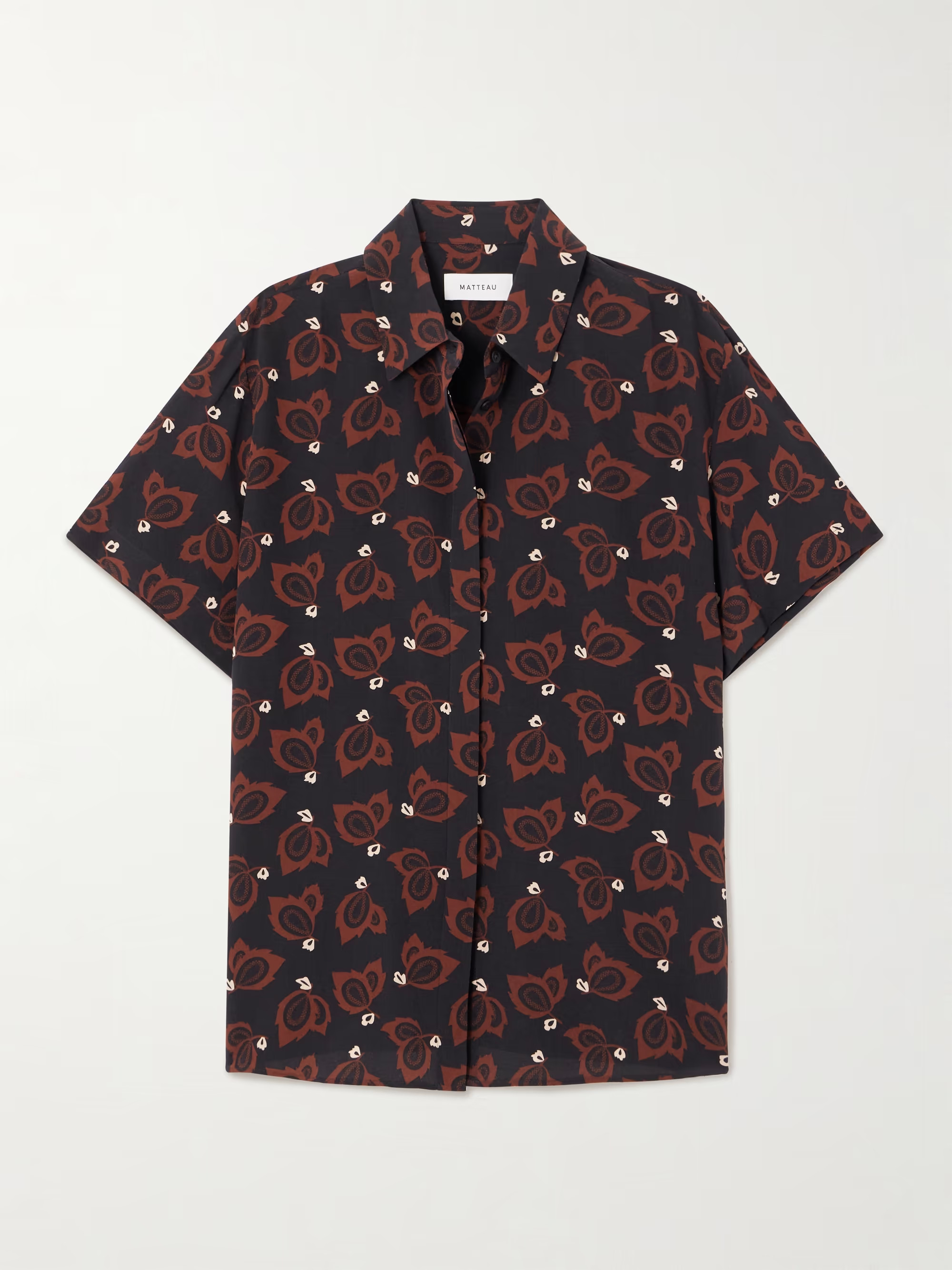 MATTEAUPrinted silk crepe de chine shirt | NET-A-PORTER (UK & EU)