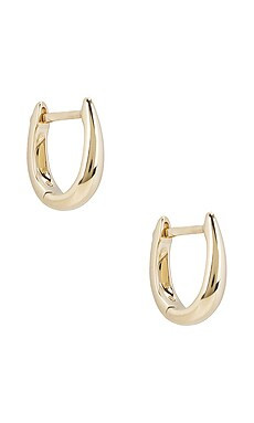 EF COLLECTION Gold Mini Maeve Huggie Earrings in Gold from Revolve.com | Revolve Clothing (Global)