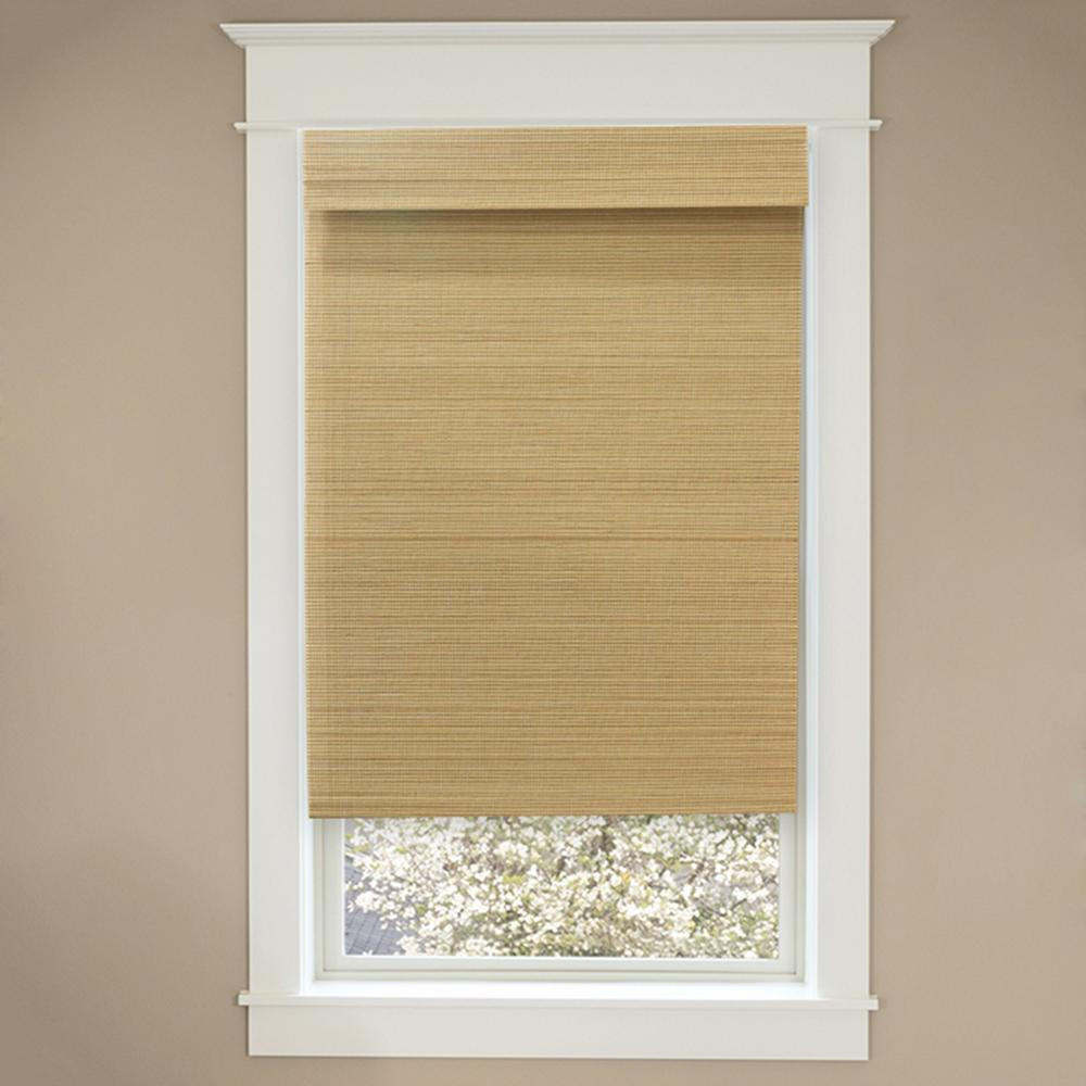 Home Decorators Collection Cut-to-Size Natural Cordless Light-Filtering UV Protection Bamboo Shad... | The Home Depot