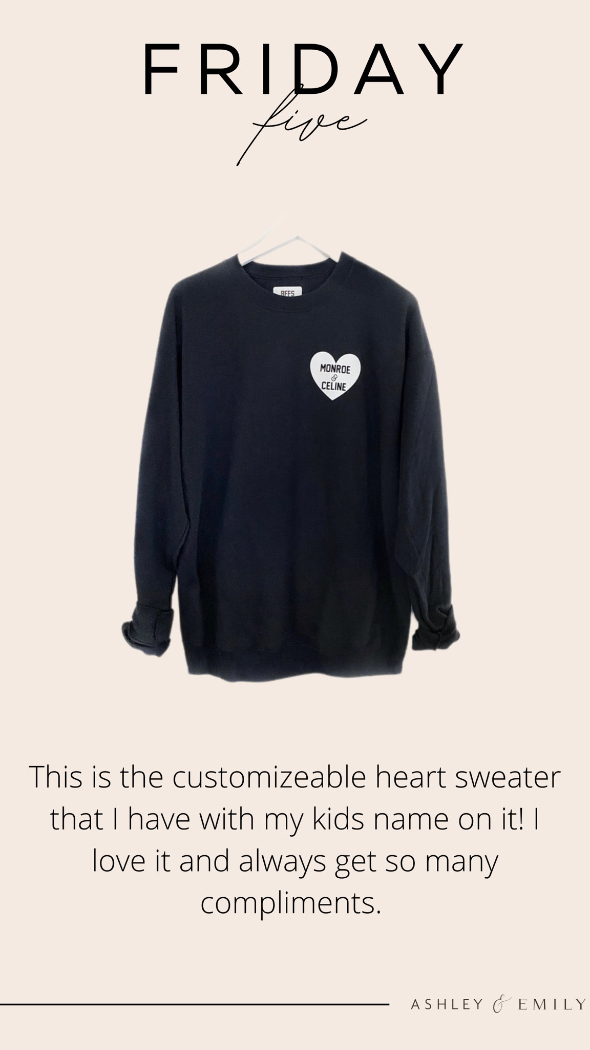 Friday five - personalized heart sweater with kids name 

#LTKGiftGuide #LTKfamily #LTKSeasonal