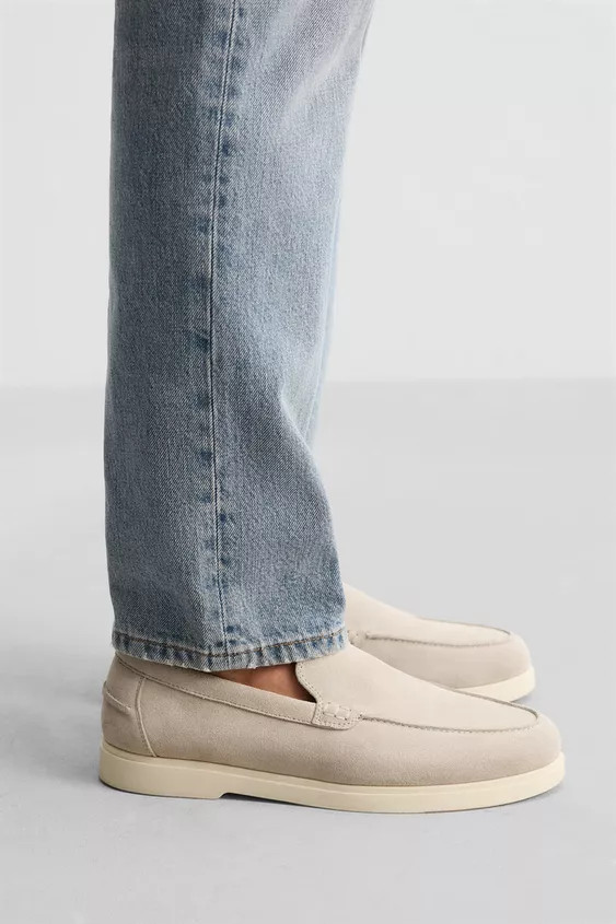 CASUAL LEATHER LOAFERS | Zara US