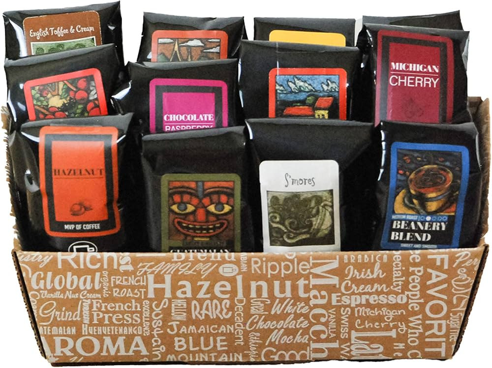 Indulgent Coffee Selection Gift Box | 100% Specialty Arabica Coffee | 12 Sample Bags of Medium Ro... | Amazon (US)