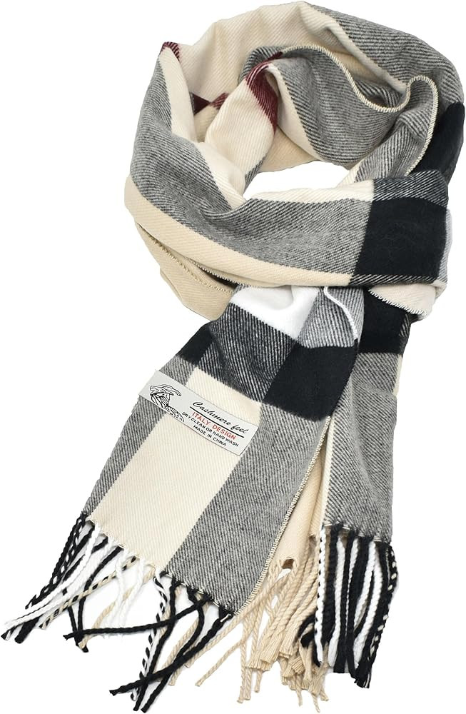 Glory Max Classic Plaid Striped Luxurious Checked Pattern Winter Scarf For Men Women Soft Cashmer... | Amazon (US)