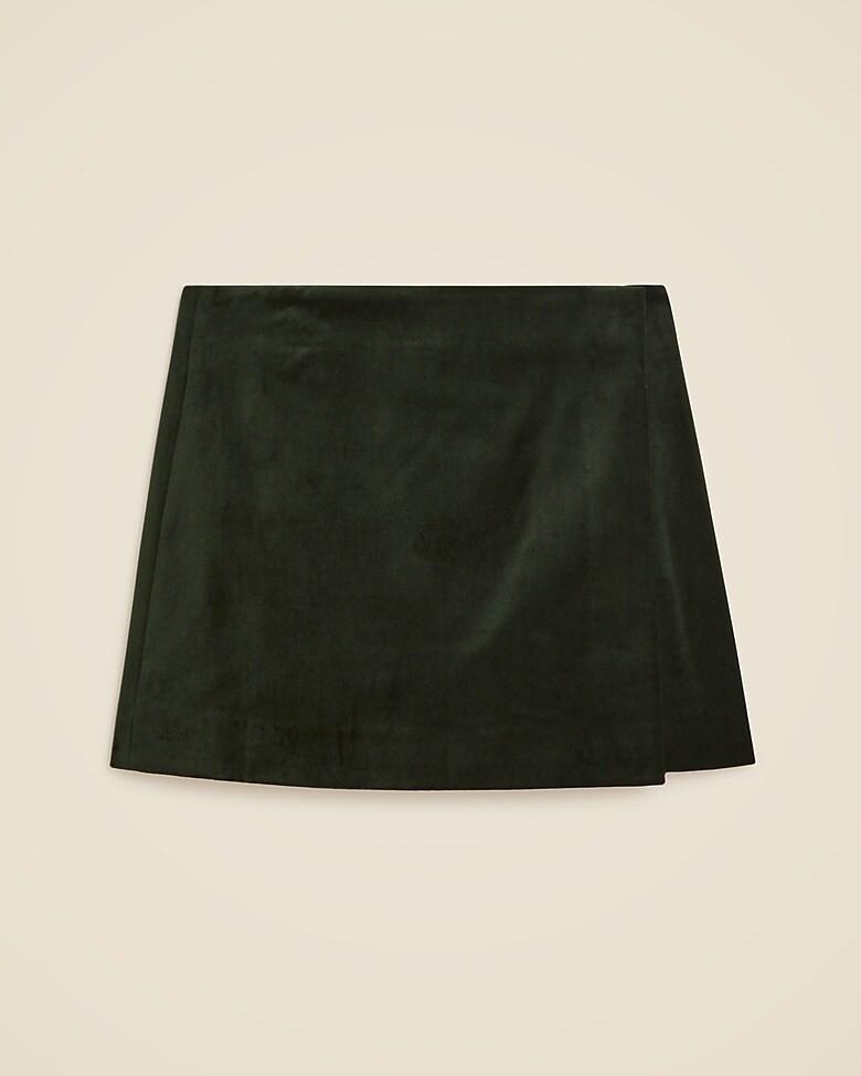 Velvet mini wrap skirt | J. Crew US
