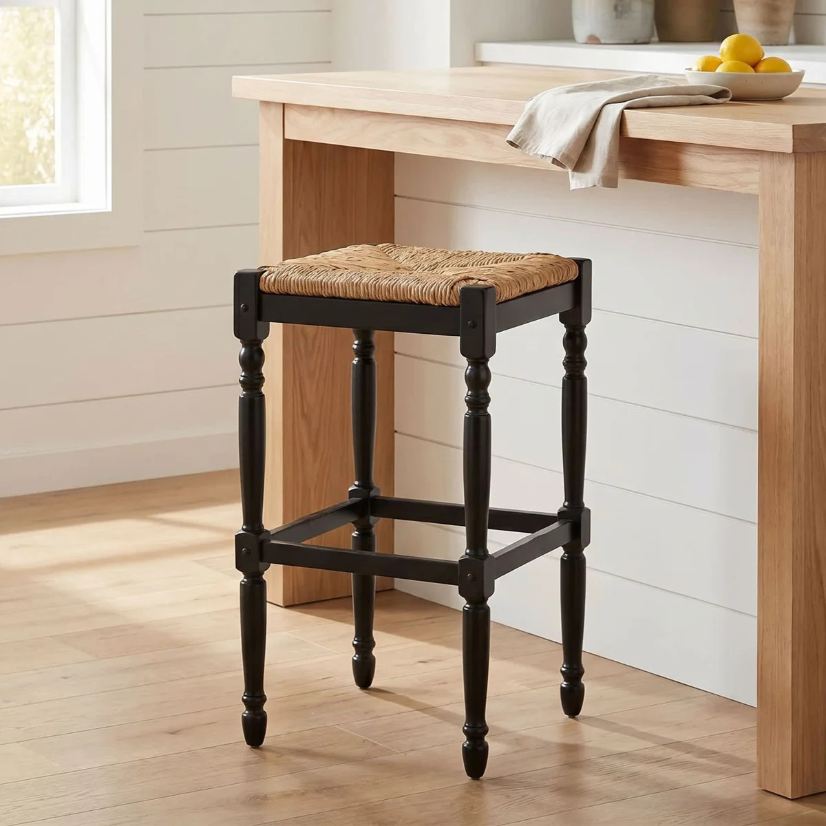 Chiem Counter Stool with Solid Wood Frame | Wayfair North America