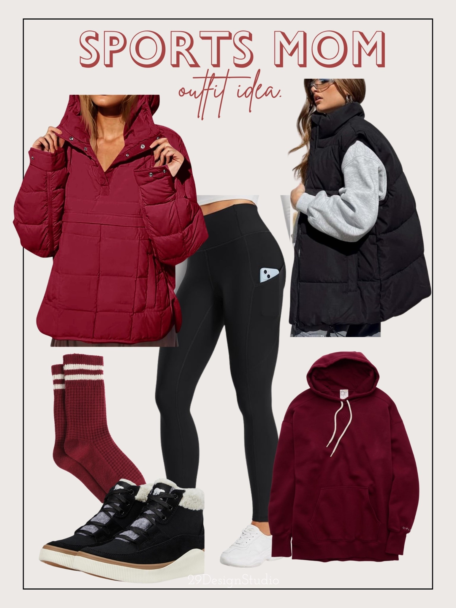 Sports team red outfit 
Sports mom outfit
Red fall outfit 
Burgundy outfit
Athleisure outfit 

#LTKmomlife