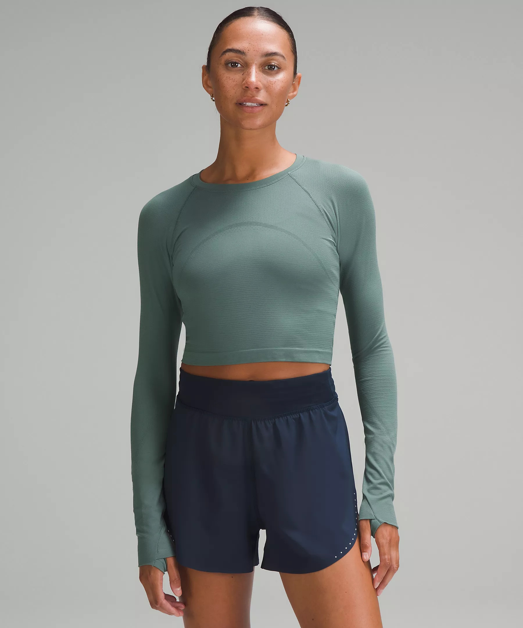 Swiftly Tech Cropped Long-Sleeve Shirt 2.0 | Women's Long Sleeve Shirts | lululemon | Lululemon (US)
