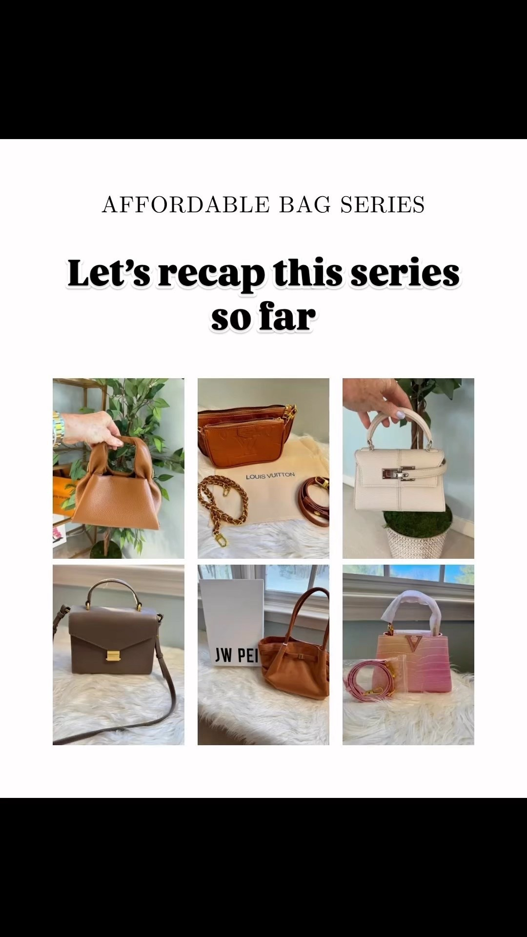 📣 6 Affordable Bags That Look Luxe—Did You Miss Them? 👀

💼✨ I’ve been sharing some of the most gorgeous luxury-inspired handbags that won’t break the bank! 

From chic crocodile embossing to timeless pebbled leather, these pieces give you that high-end feel without the high-end price tag.

If you haven’t caught them all, now’s your chance to get caught up and snag your favorites! Here’s a recap of the 6 bags I’ve shared so far:
 1️⃣ Pink & Yellow Ombre Crocodile Embossed Top Handle Bag 🌈 2️⃣ Chestnut Brown Faux Suede Shoulder Bag 🤎 3️⃣ Chestnut Brown Pebbled Leather Top Handle Bag 🤎 4️⃣ Grey Structured Top Handle Bag 🩶 5️⃣ Cream Pebbled Leather Mini Top Handle Bag 🤍 6️⃣ Chestnut Brown Two-for-One Bag (Two Bags, Two Straps!) 🤎

📌 Save this post to revisit your favorites, share it with your fashion-loving friends, and tap the link in my bio to shop them all on my LTK! 📲

💬 Which bag is your favorite so far? Drop the number below! 👇🏼👇🏼👇🏼

#LuxuryLookForLess 
#AffordableHandbags 
#ClassicStyleOver40 
#ChicAndAffordable 
#ATallDrinkOfStyle

#LTKOver40 #LTKItBag #LTKWatchNow