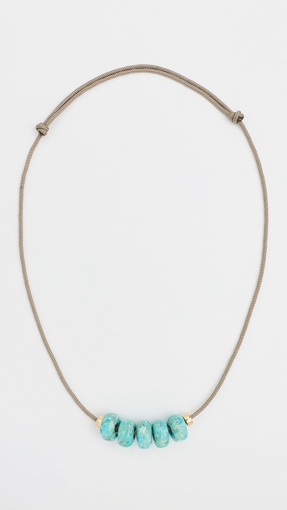 14k Arizona Turquoise Slider Necklace | Shopbop