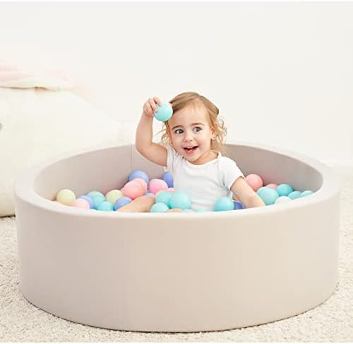 Foam Ball Pit for Toddlers, 35 Inch Baby Ball Pit Soft Round and Easy to Set or Clean, Baby Playpen  | Amazon (US)