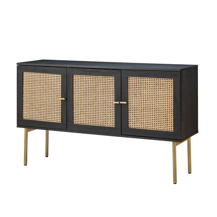 Tknow 54"Wide Storage Sideboard Cabinet with Metal Legs | KARAT HOME | Target
