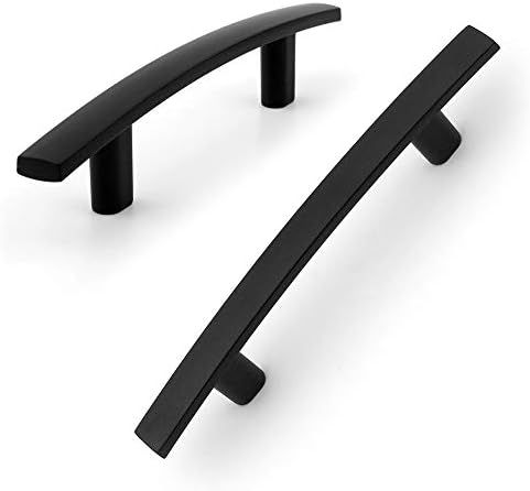 Koofizo Curved Bar Cabinet Pull - Black Furniture Arch Handle, 3 Inch/76mm Screw Spacing, 10-Pack... | Amazon (US)