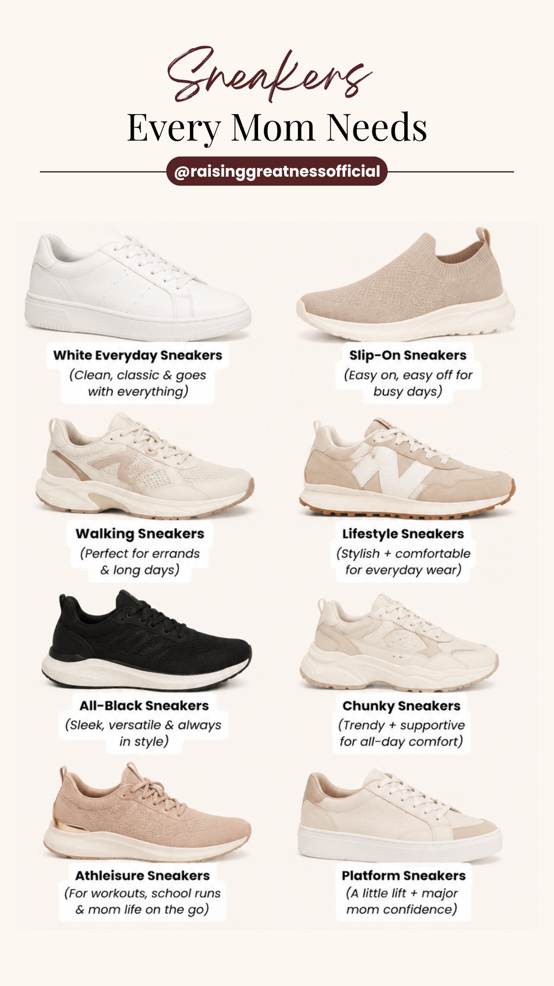 Hey ~ Hey Sunshines ☀️ One thing about moms... we're always on the go! Between school drop-offs, grocery runs, errands, workouts, and everything in between, a comfortable pair of sneakers is an absolute must. 💛

These are some of my favorite everyday styles that combine comfort, support, and effortless style. Because you deserve shoes that can keep up with your busy life without sacrificing fashion.

Which pair would you wear every day?

#MomStyle #Sneakers #EverydayStyle #ComfortStyle #AmazonFashion #BusyMom #MomFashion #RaisingGreatness #FashionFinds #EverydayEssentials

#LTKootd #LTKgrwm #LTKmomlife