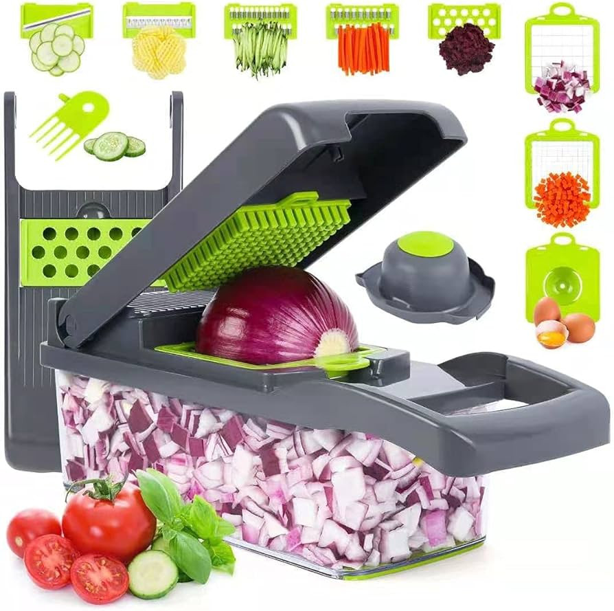 Vegetable Chopper, Onion Chopper, Mandolin Slicer,Pro 10 in 1professional food Choppermultifuncti... | Amazon (US)