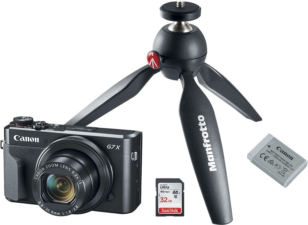 Canon PowerShot G7 X Mark II 20.1-Megapixel Digital Camera Video Creator Kit Black 1066C029 - Bes... | Best Buy U.S.