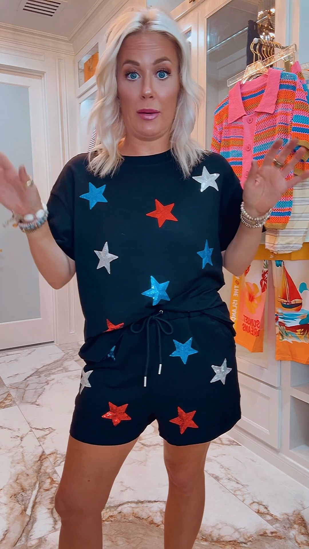 Sequin star lounge set - medium