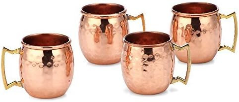 PARIJAT HANDICRAFT 2 Oz. Solid Copper Mini Moscow Mule Shot Mug, Set of 4 Authentic 100% Solid Co... | Amazon (US)
