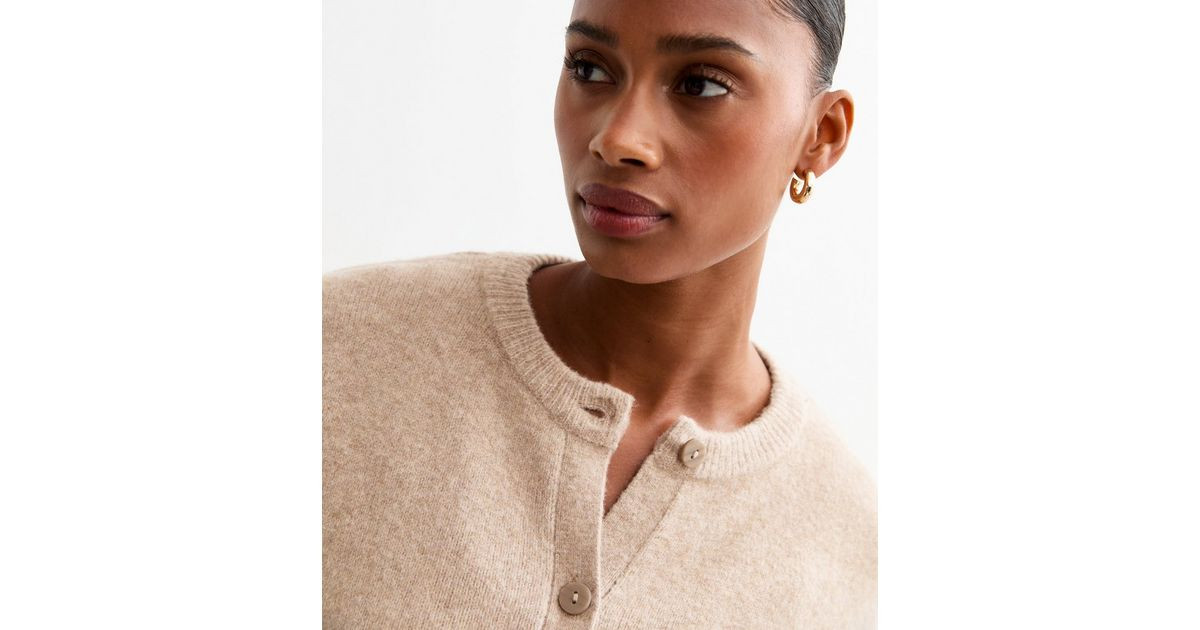 Mink Soft Knit Crew Neck Cardigan
						
						Add to Saved Items
						Remove from Saved Items | New Look (UK)