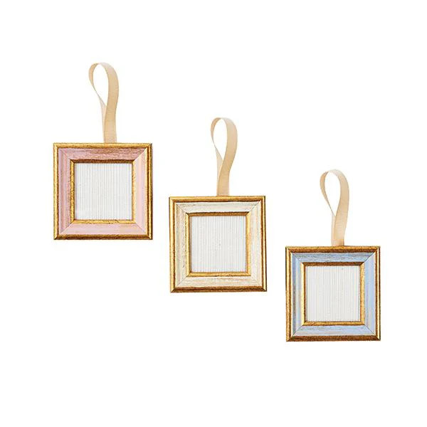 Blue & Gold Frame Ornament | Caitlin Wilson Design